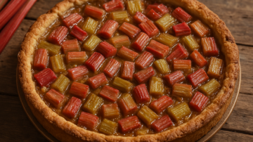 Placek z rabarbarem – puszysty, lekko kwaskowy i pełen smaku