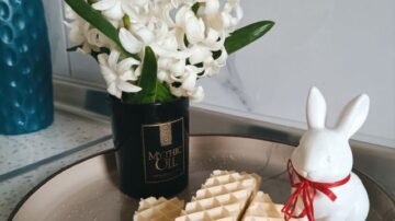 Wafle z mlekiem w proszku – prosty deser z kakaową masą