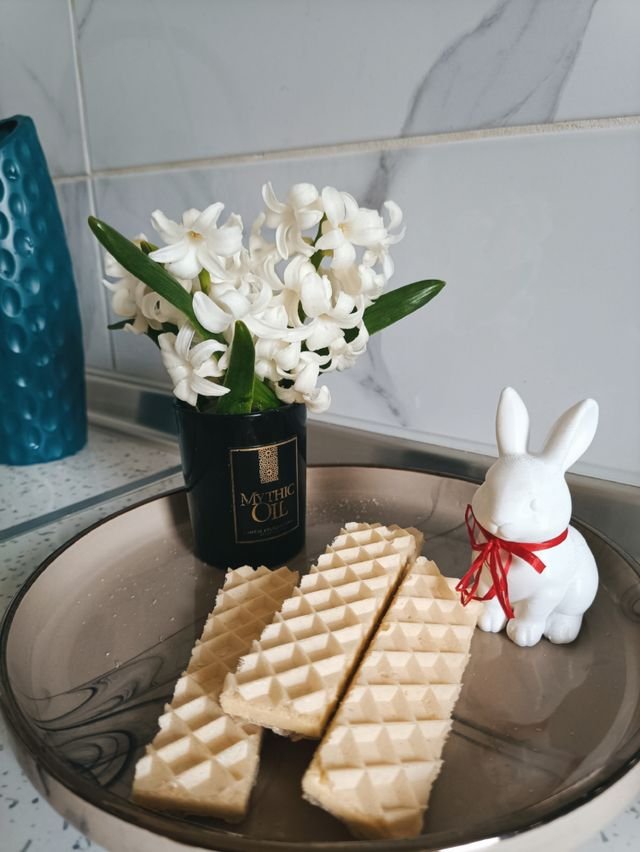 Wafle z mlekiem w proszku – prosty deser z kakaową masą